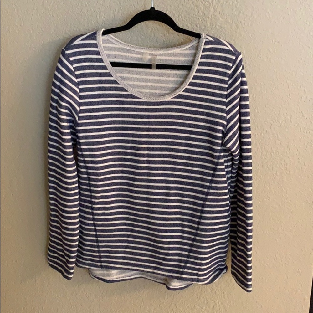 Silver top L navy/cream